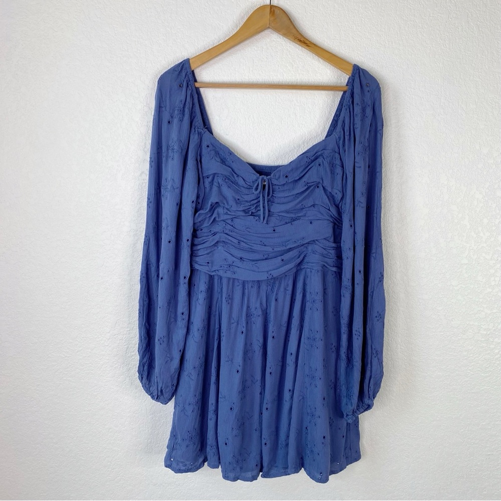 Hollister Blue Long Sleeve Playsuit Romper